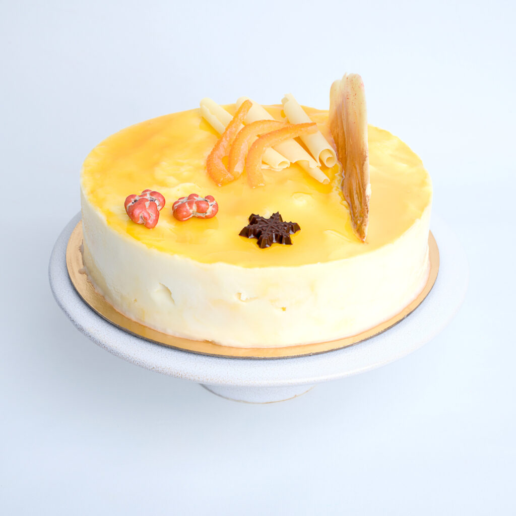 kerst ijstaart perzik passie yoghurt